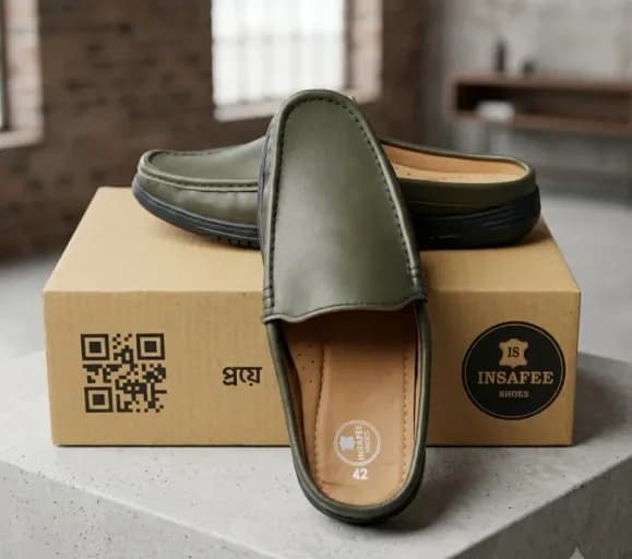 Olive Dice Half Loafer