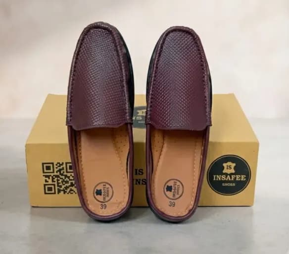 Maroon Dice Half Loafer